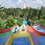 máng trượt bốn màu - bốn làn